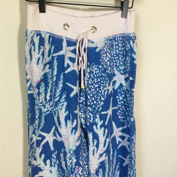 Lilly Pulitzer The Beach Linen Pants Brewster Blue - Picture 5 of 8